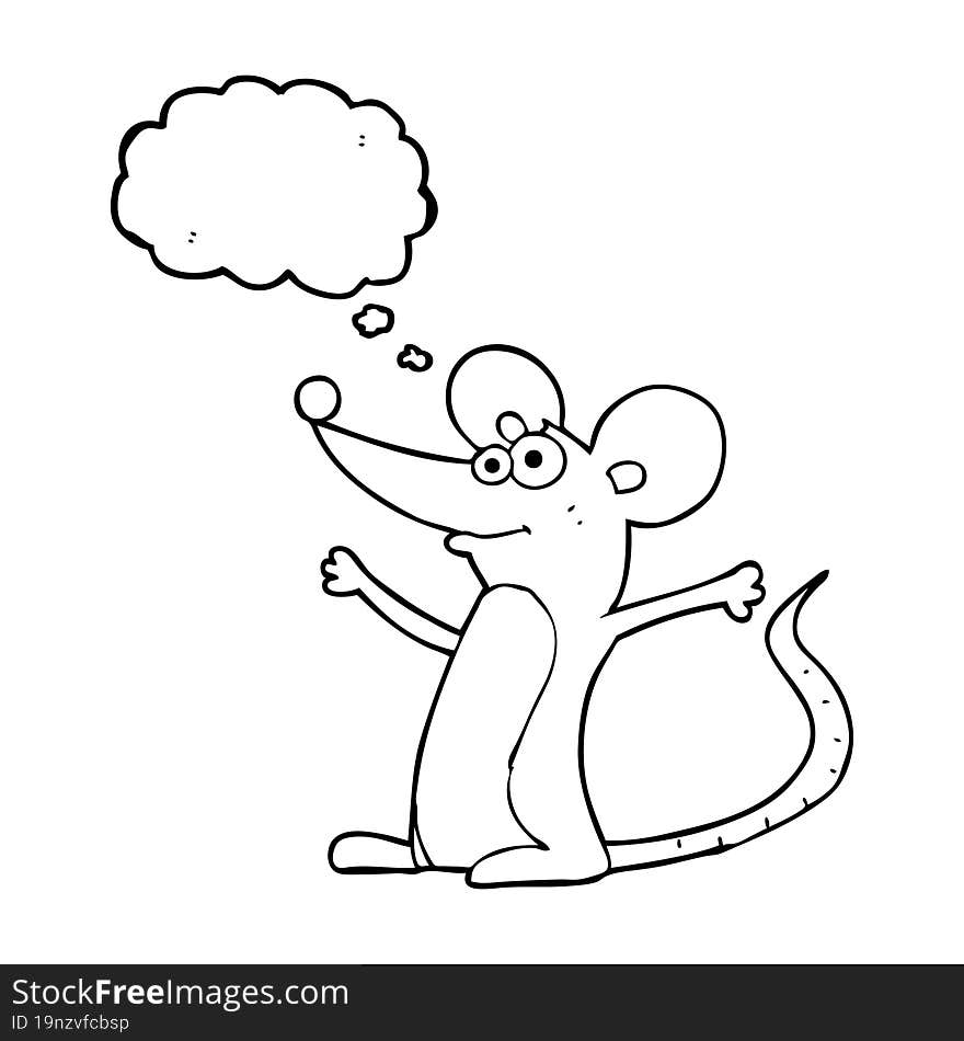 Thought Bubble Cartoon Mouse