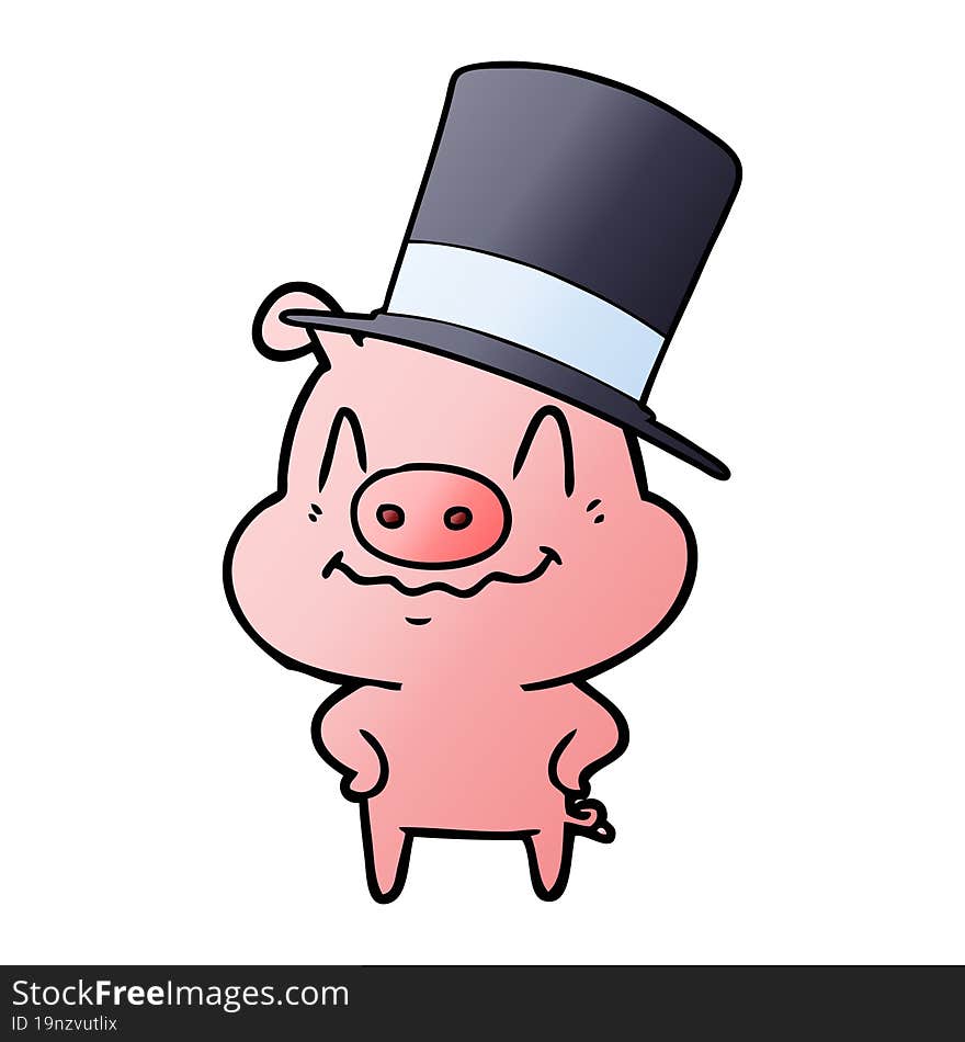 nervous cartoon rich pig. nervous cartoon rich pig