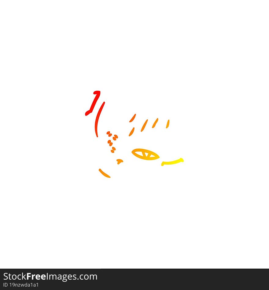 warm gradient line drawing of a cartoon astronaut woman