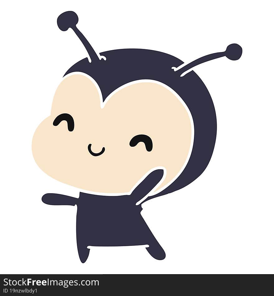 cartoon illustration kawaii of a cute lady bug. cartoon illustration kawaii of a cute lady bug