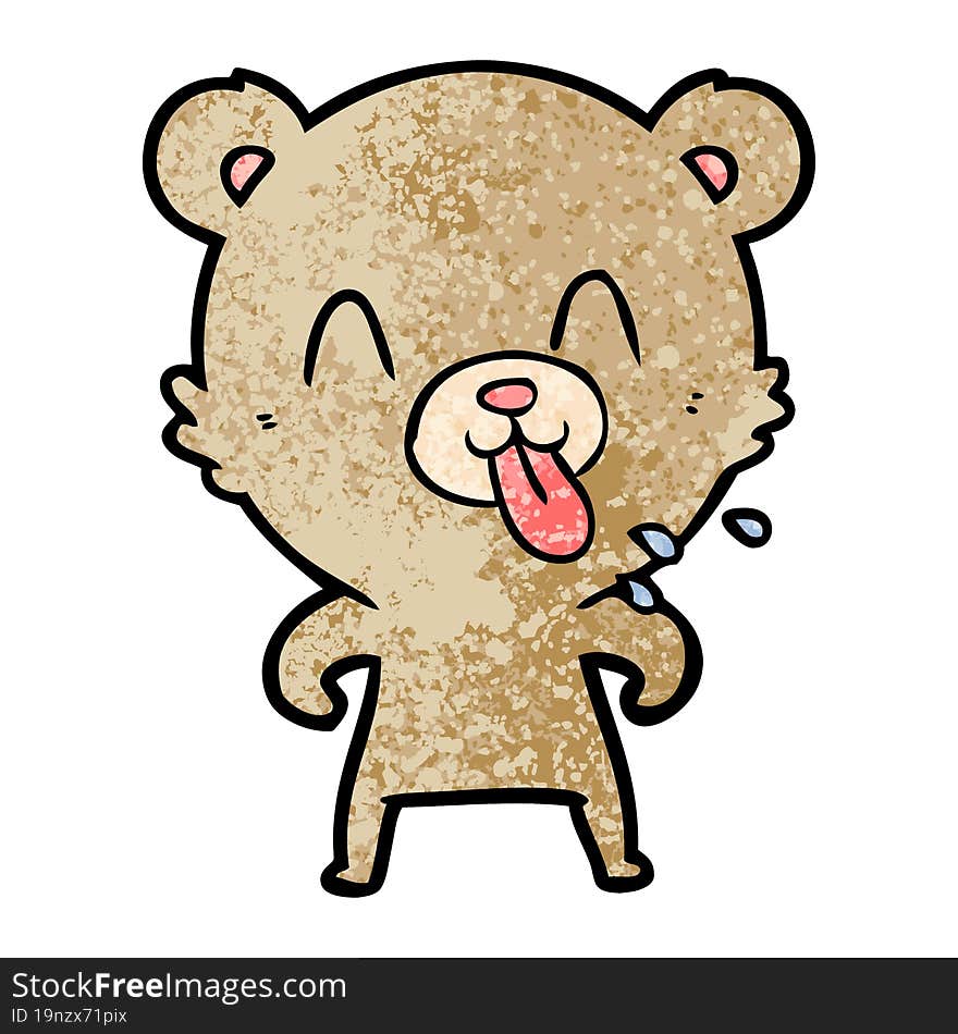 rude cartoon bear. rude cartoon bear