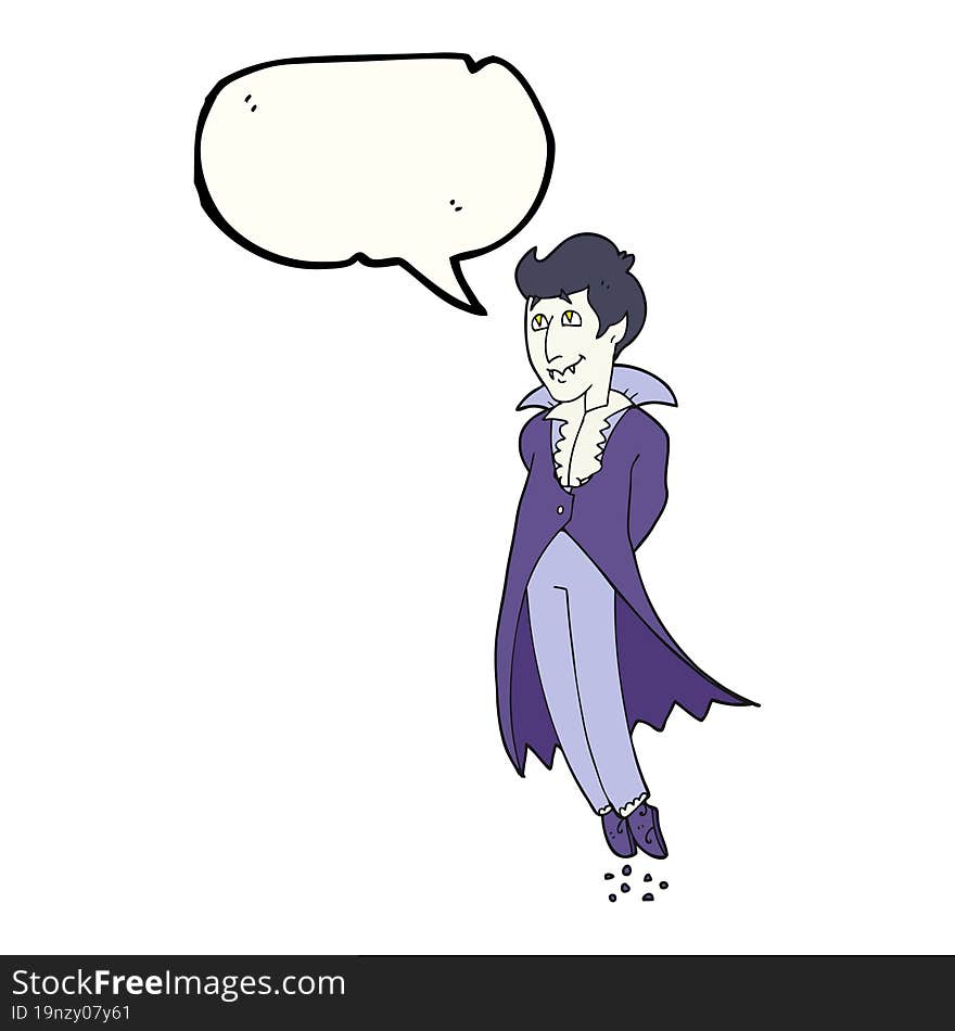 Speech Bubble Cartoon Vampire