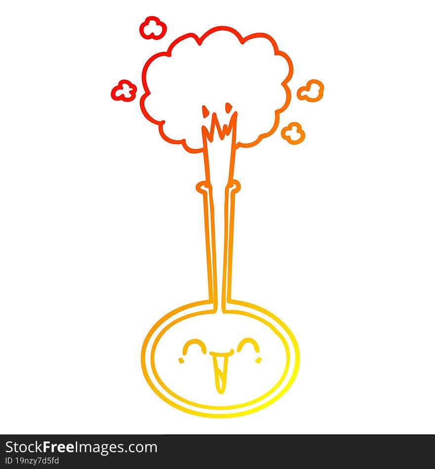 warm gradient line drawing cartoon science experiment