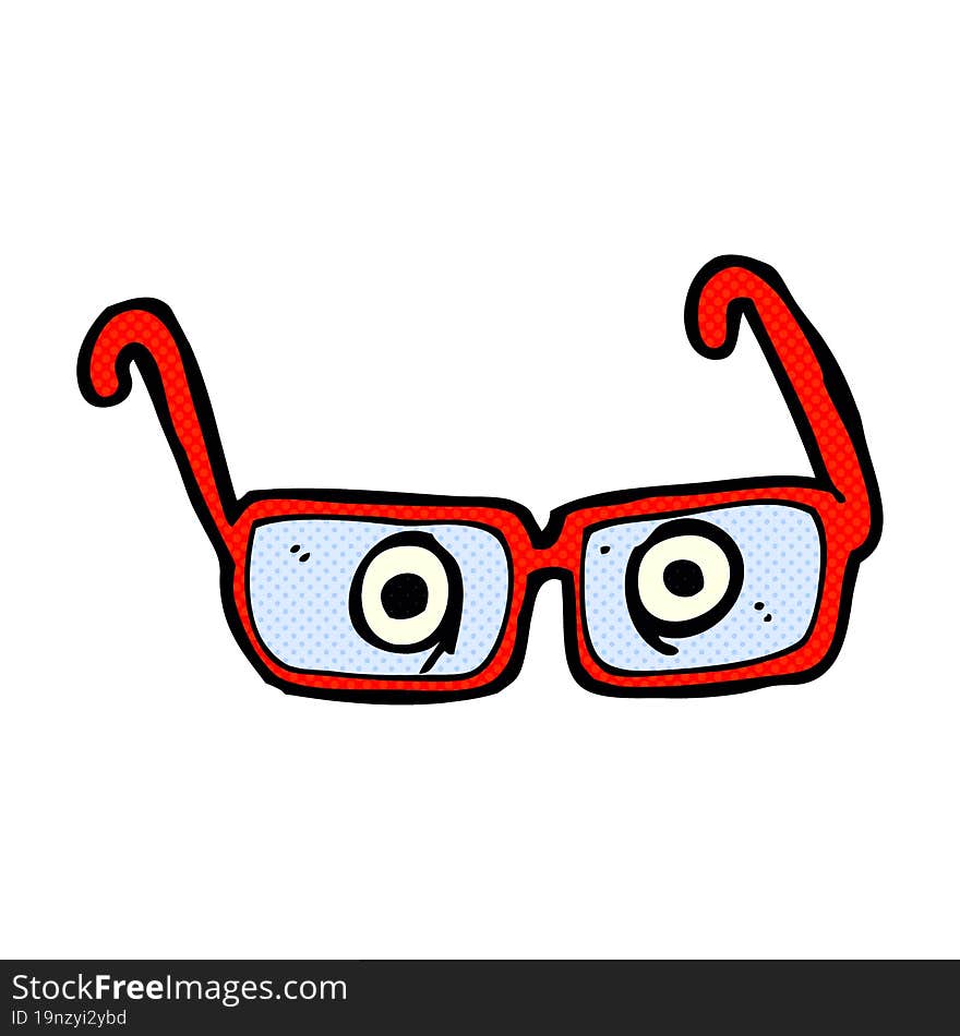 cartoon eyes in spectacles