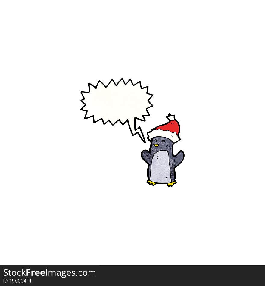 cute christmas penguin cartoon