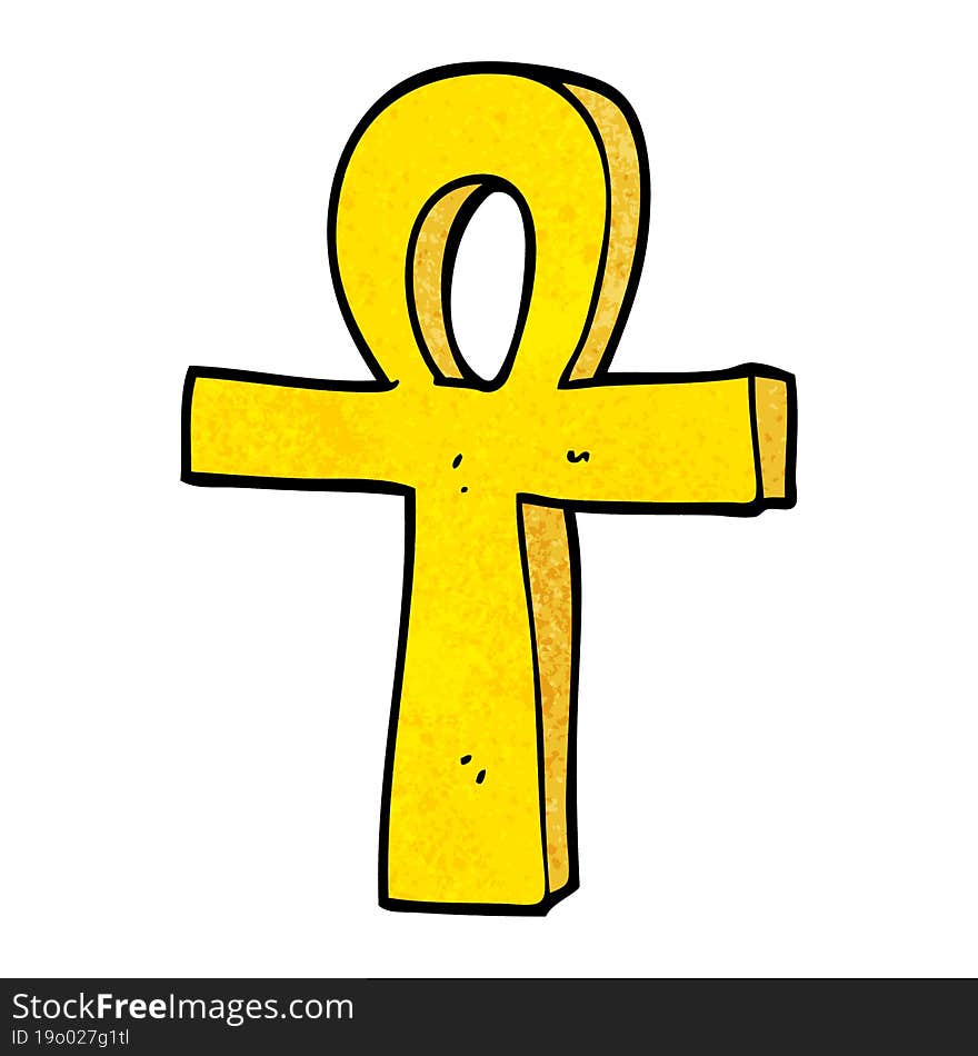 Cartoon Doodle Of An Ankh