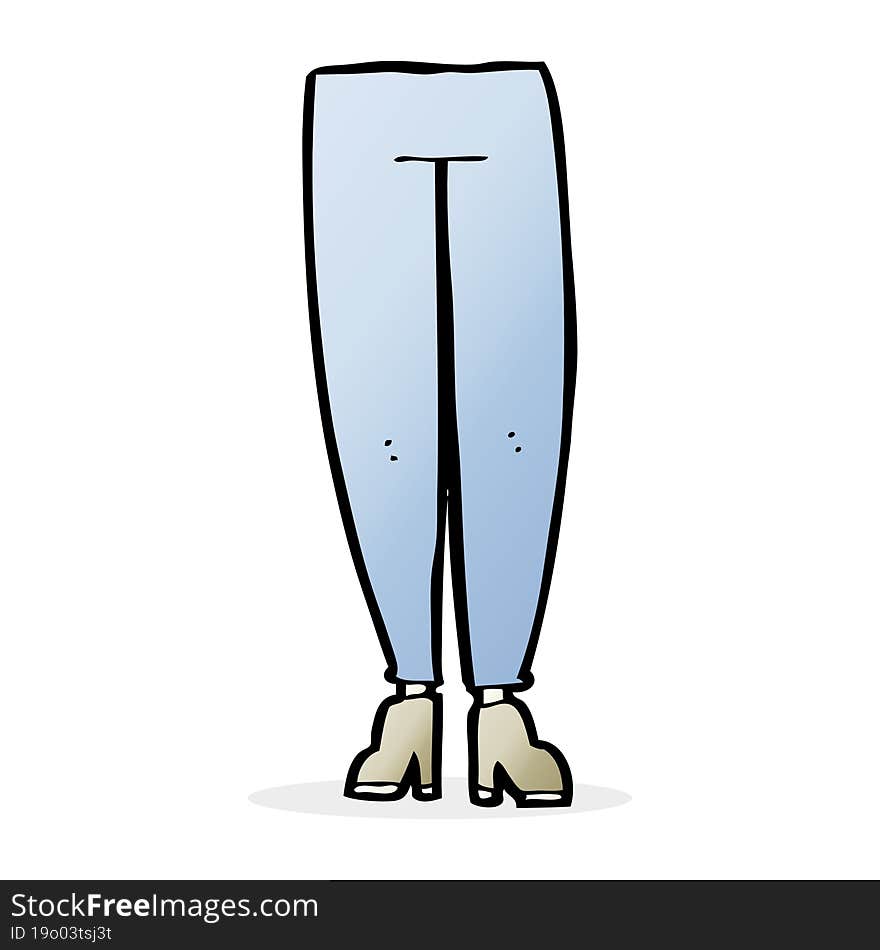 cartoon female legs