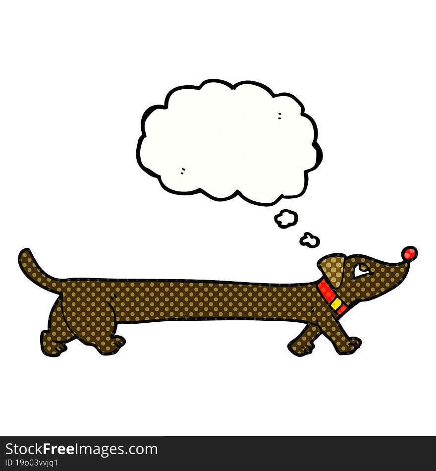 Thought Bubble Cartoon Dachshund