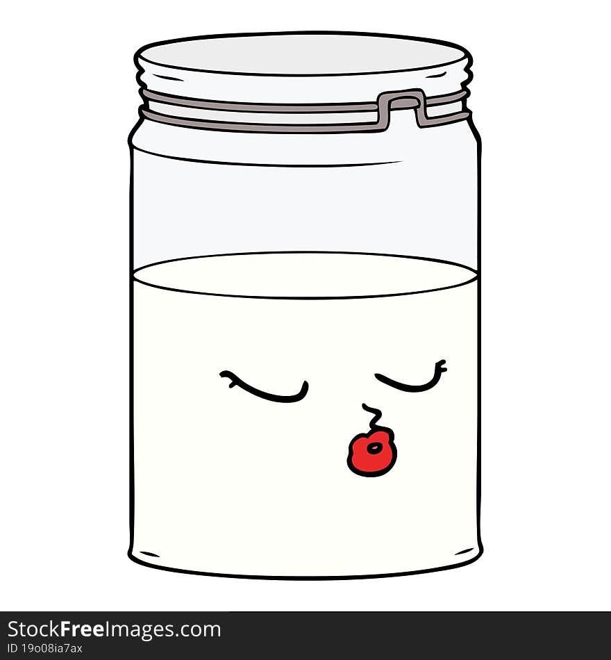 cartoon glass jar. cartoon glass jar