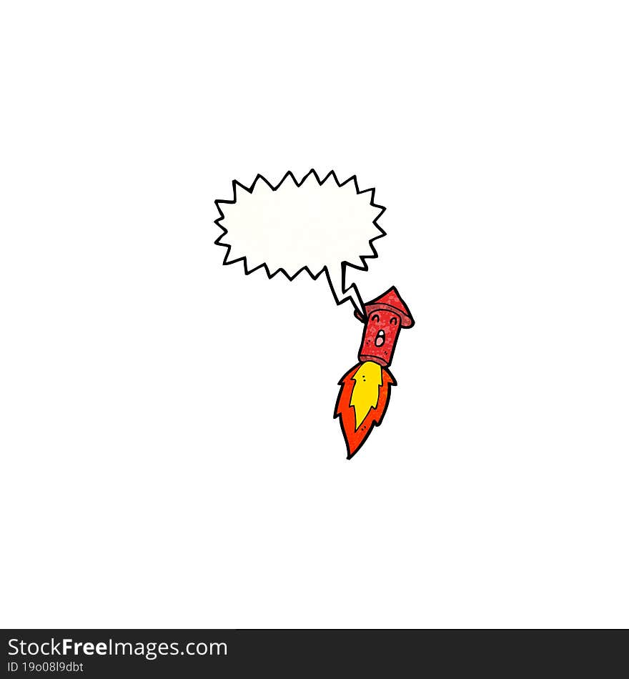 cartoon firework rocket