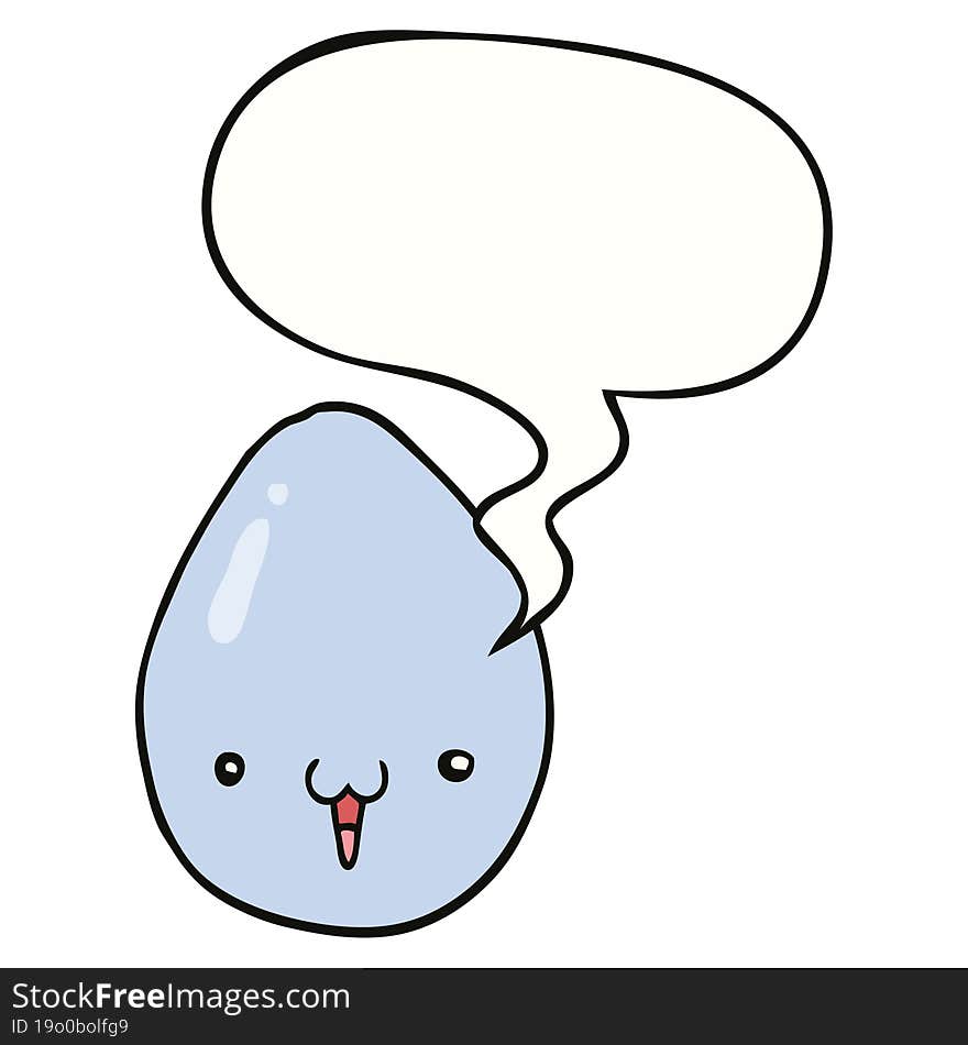 cartoon egg with speech bubble. cartoon egg with speech bubble