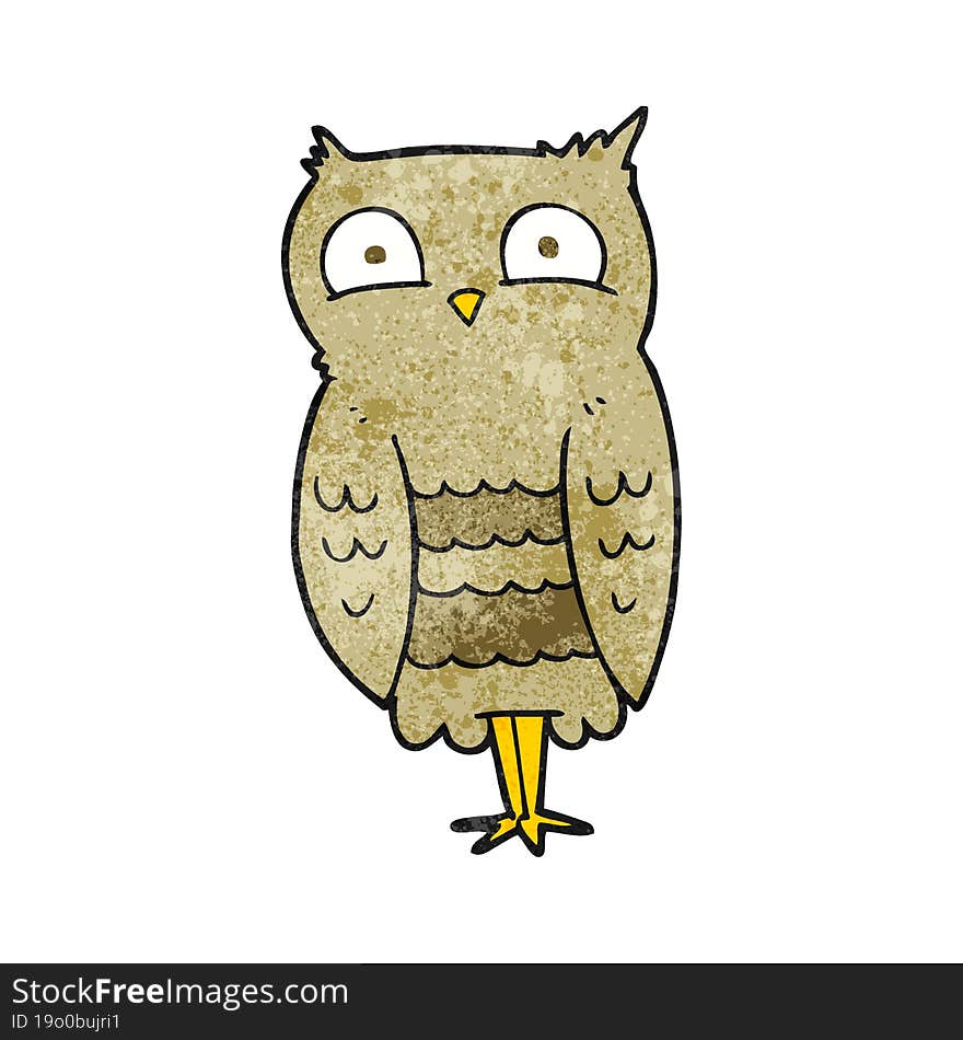 Textured Cartoon Owl