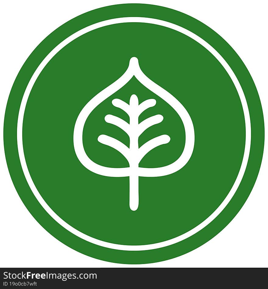 Natural Leaf Circular Icon