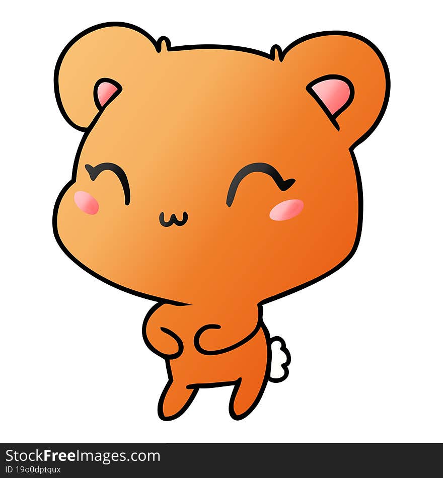 gradient cartoon kawaii cute teddy bear