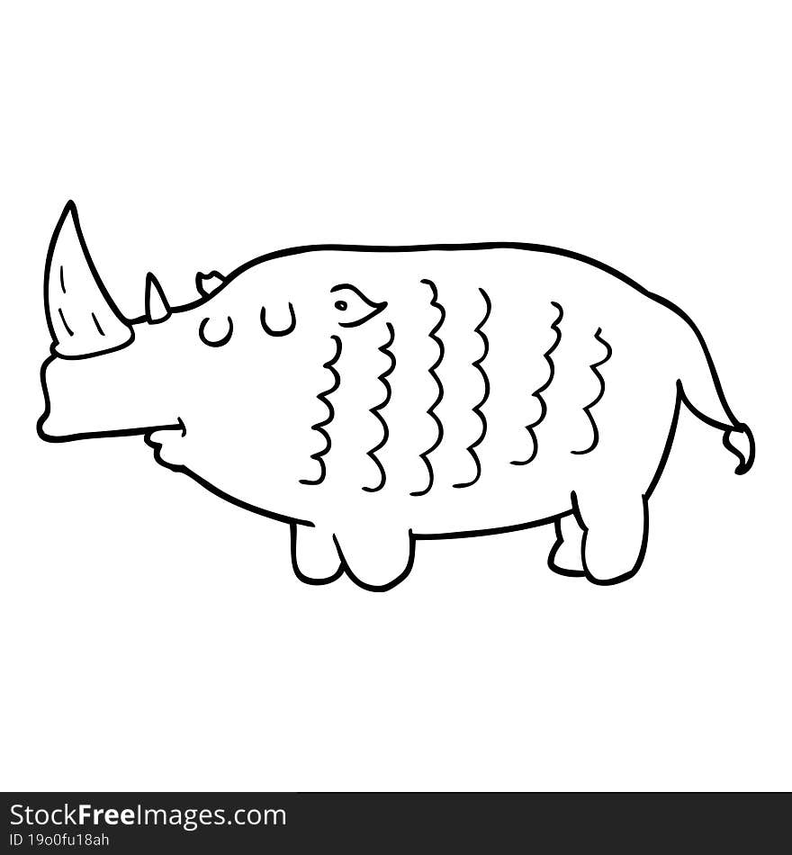 cartoon rhinoceros