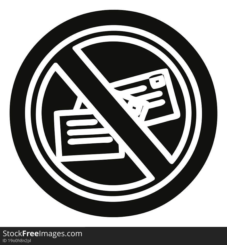 no mail icon symbol