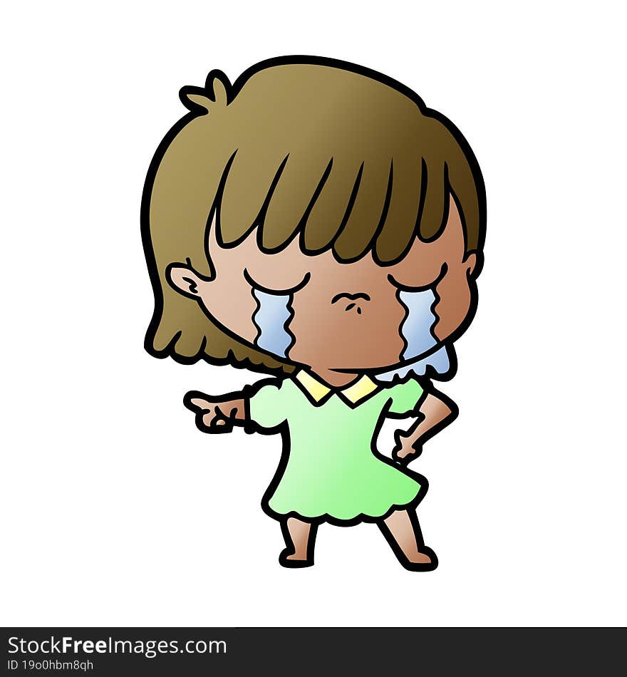 cartoon woman crying. cartoon woman crying