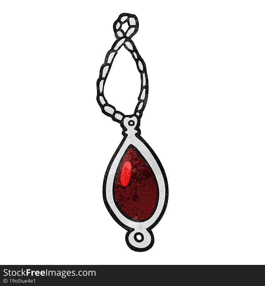 Textured Cartoon Red Pendant