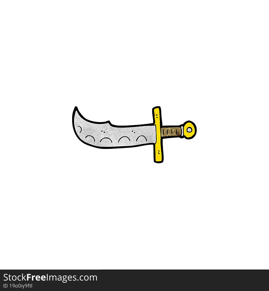 cartoon curved sword