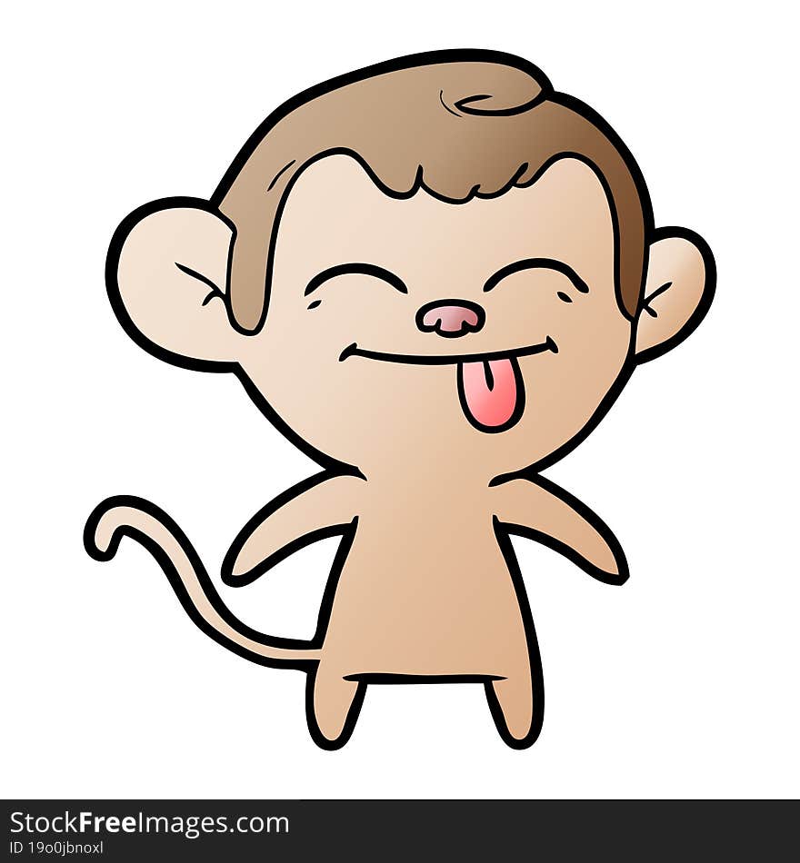 funny cartoon monkey. funny cartoon monkey