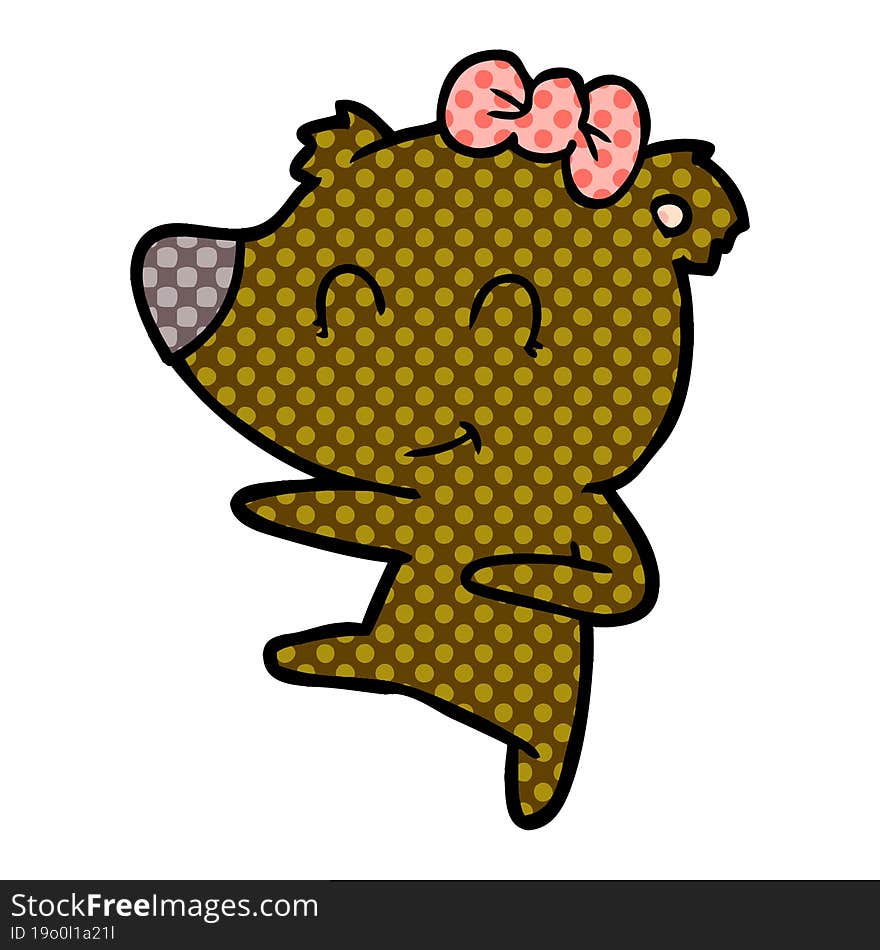 female bear cartoon. female bear cartoon