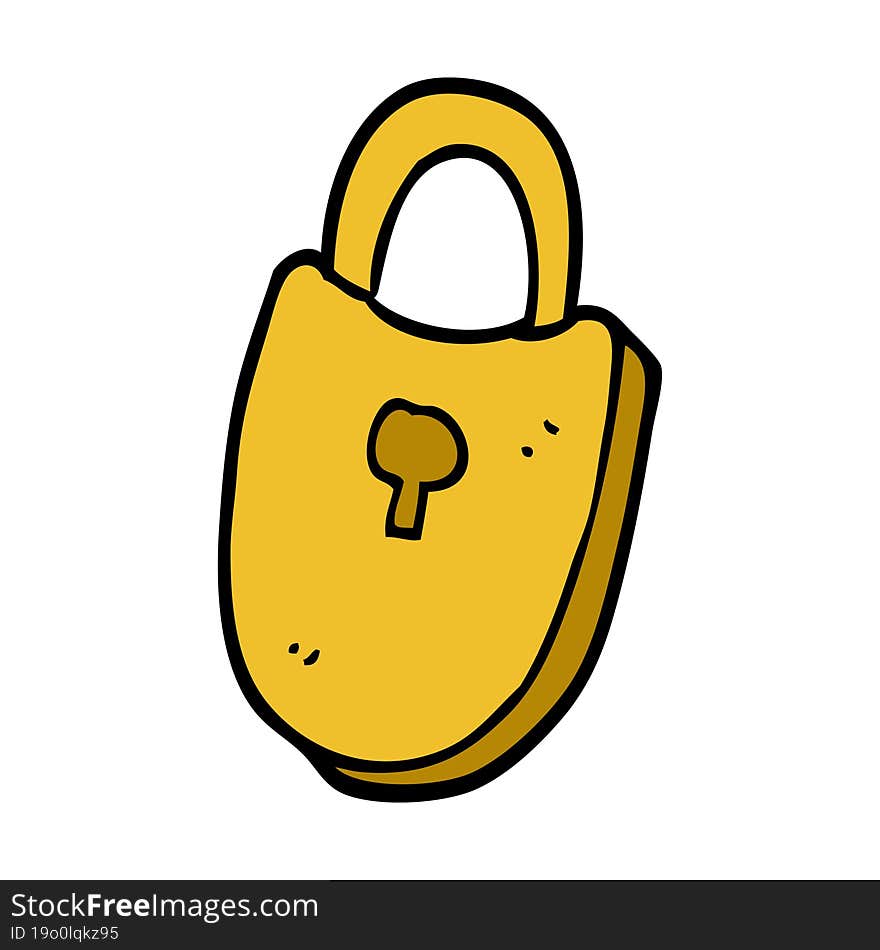 Cartoon Doodle Treasure Lock