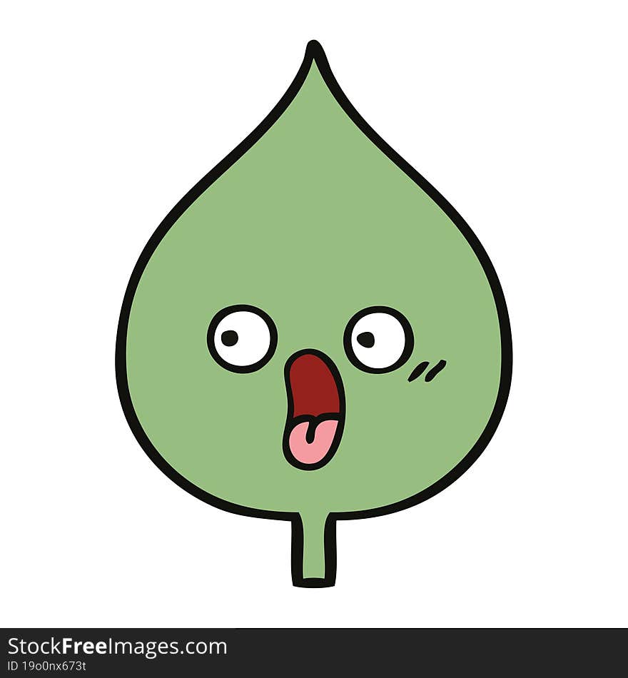 cute cartoon expressional leaf