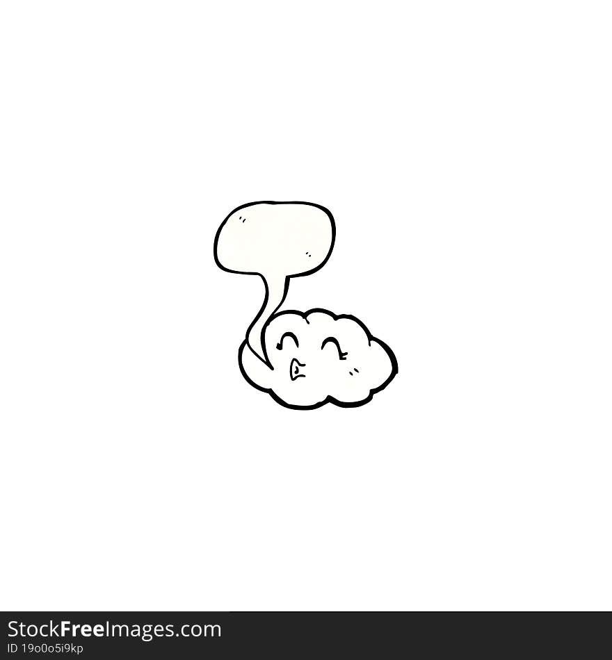 cloud with speech bubble cartoon