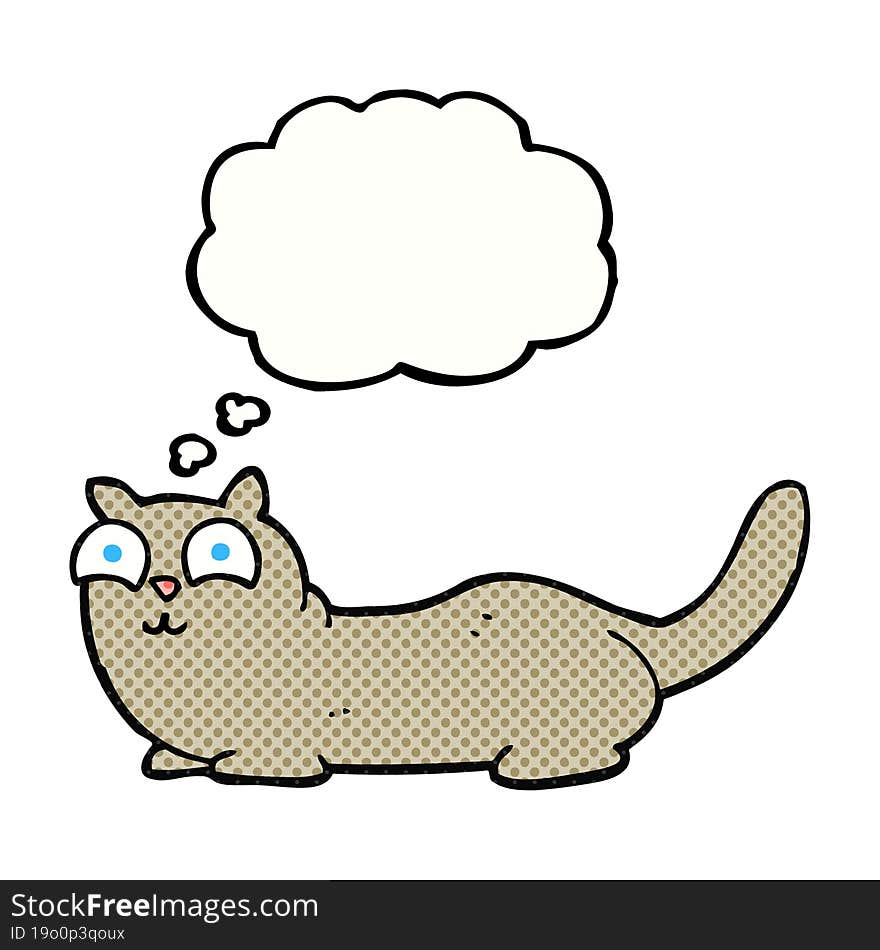 thought bubble cartoon cat