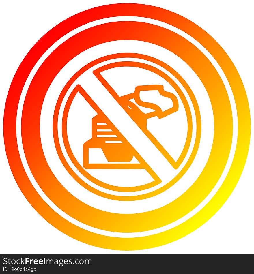 paperless office circular in hot gradient spectrum