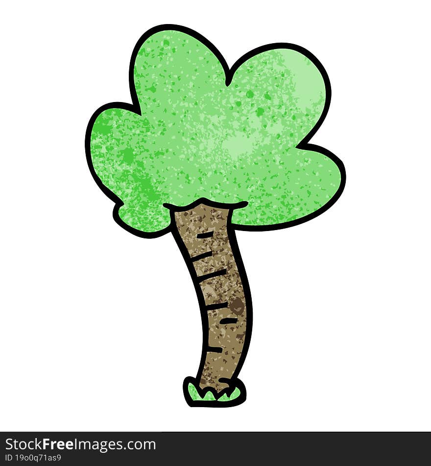 cartoon doodle tree