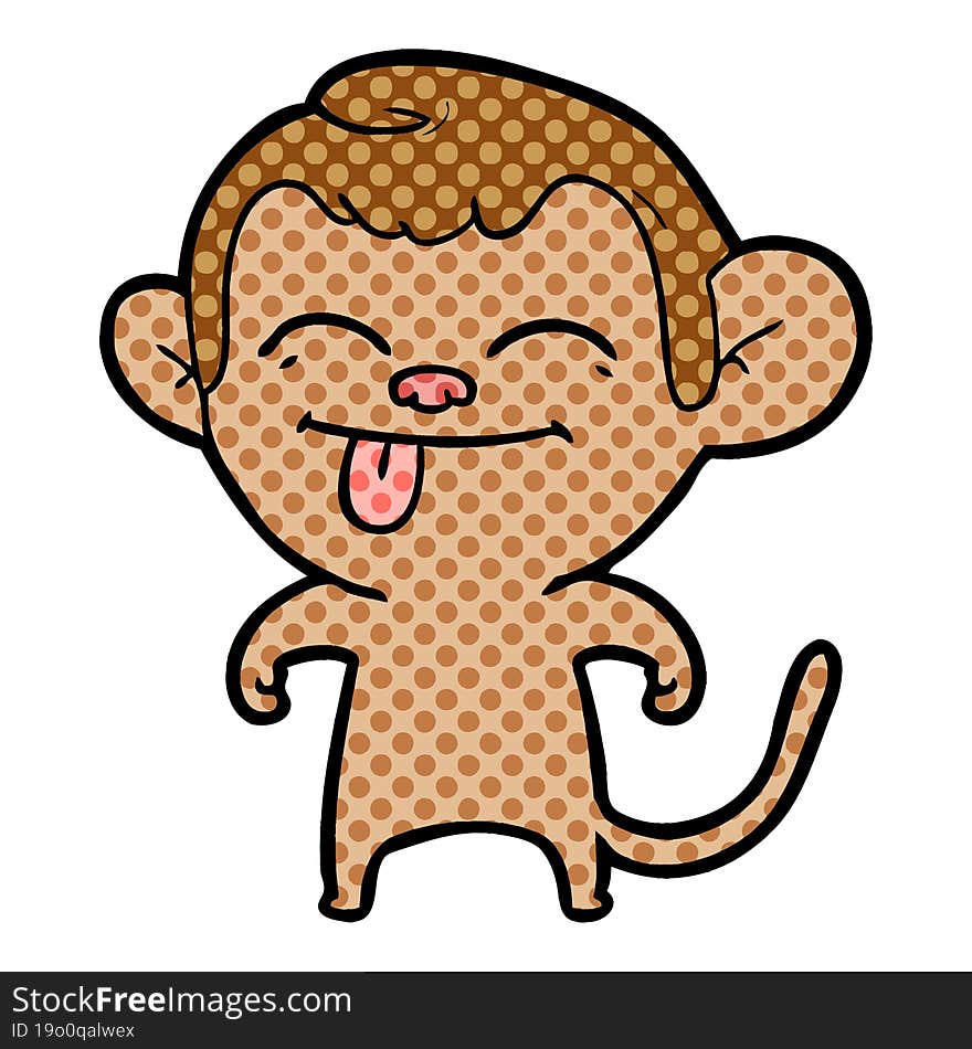 funny cartoon monkey. funny cartoon monkey