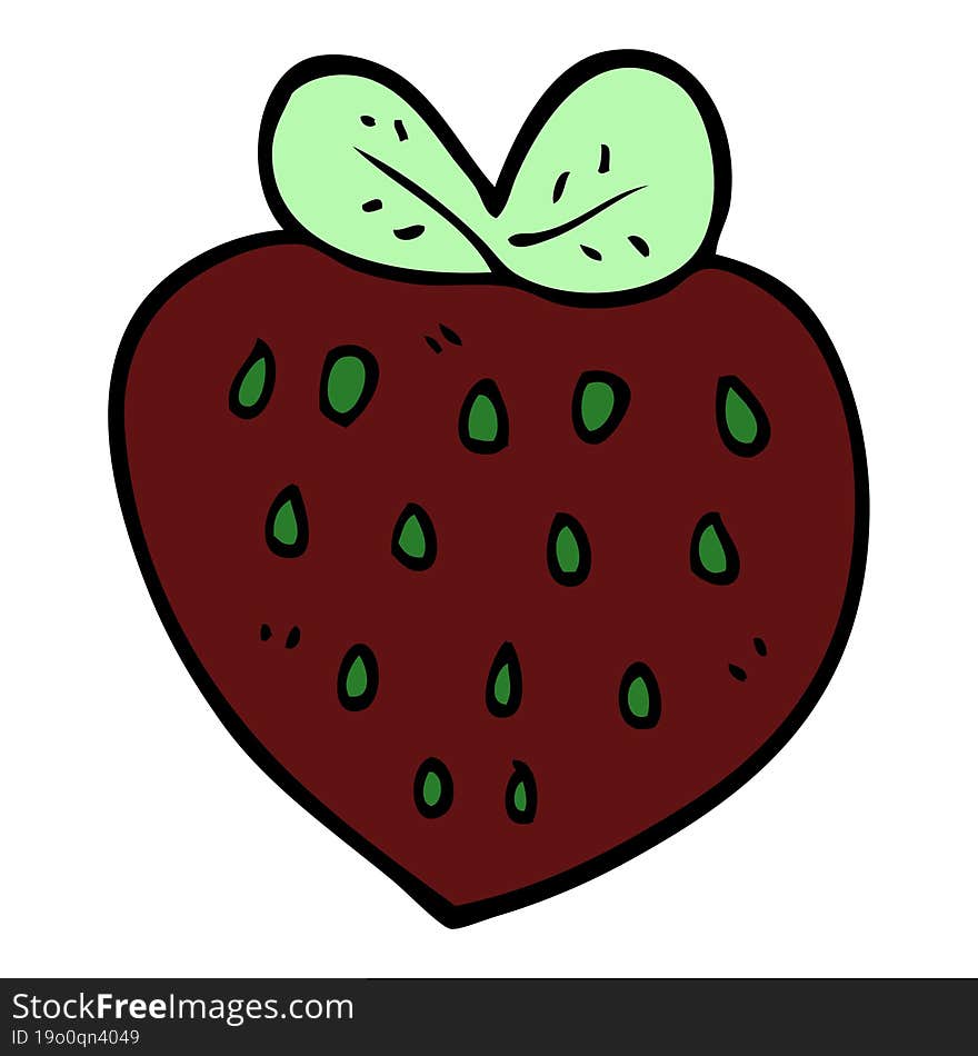 cartoon doodle strawberry fr