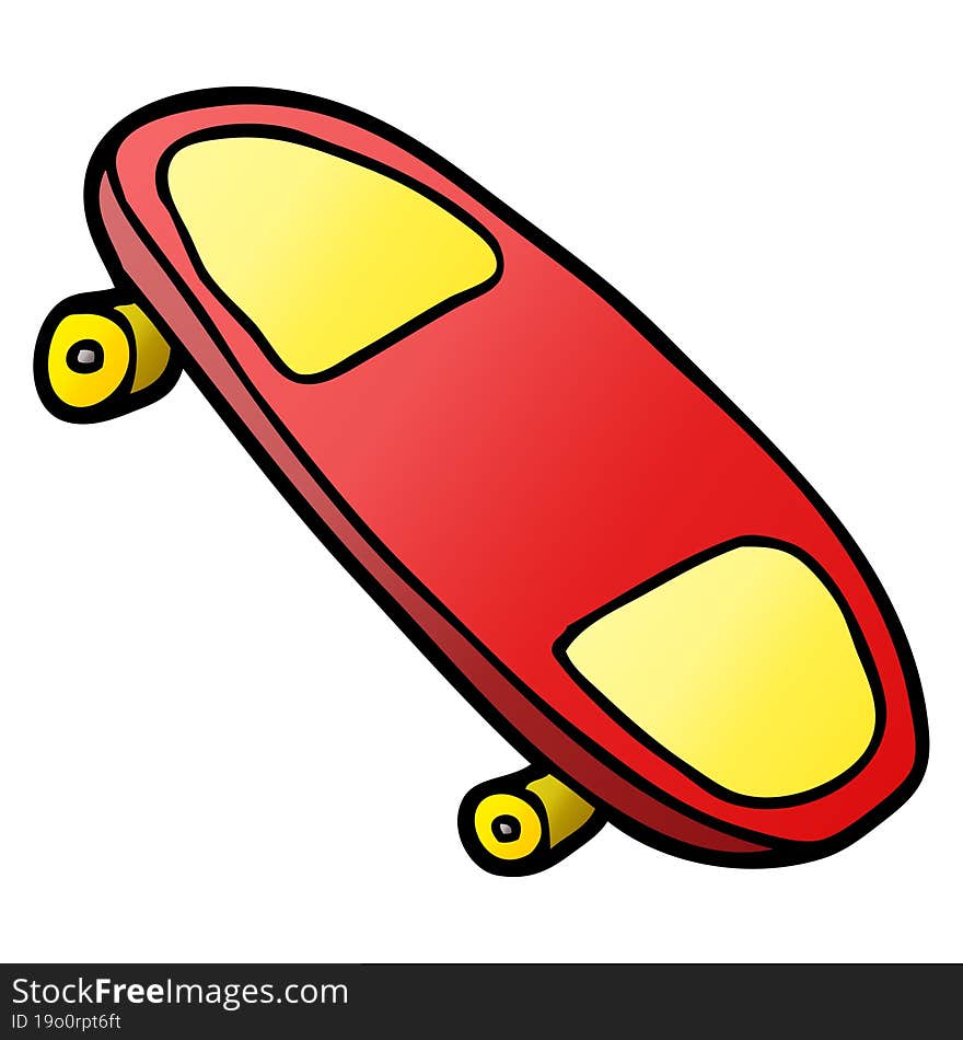 Cartoon Doodle Skateboard