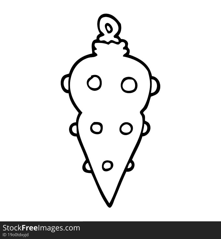 Line Drawing Cartoon Christmas Decoration