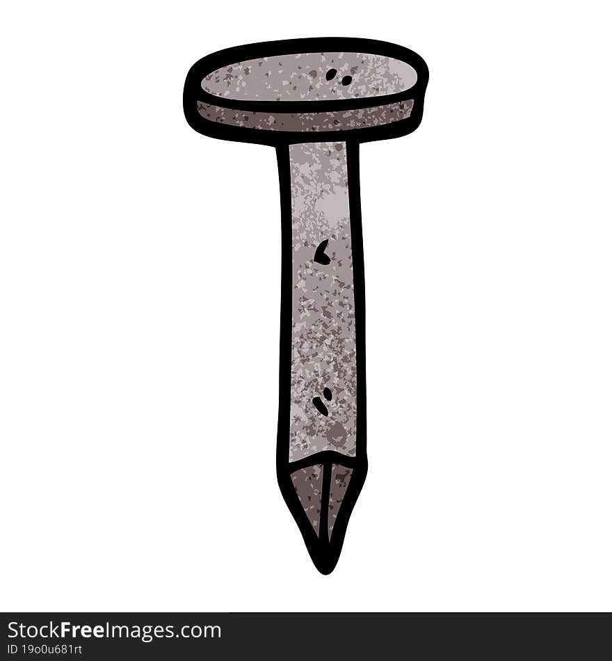 Cartoon Doodle Iron Nail