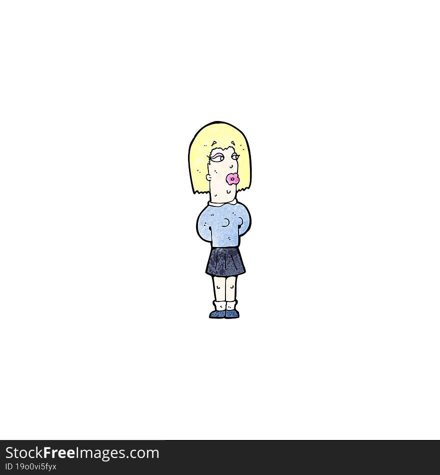 cartoon manly woman