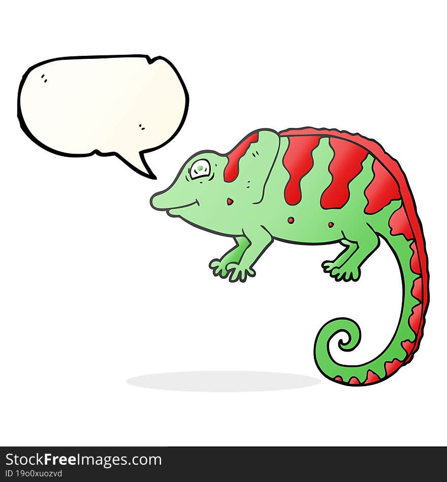 speech bubble cartoon chameleon