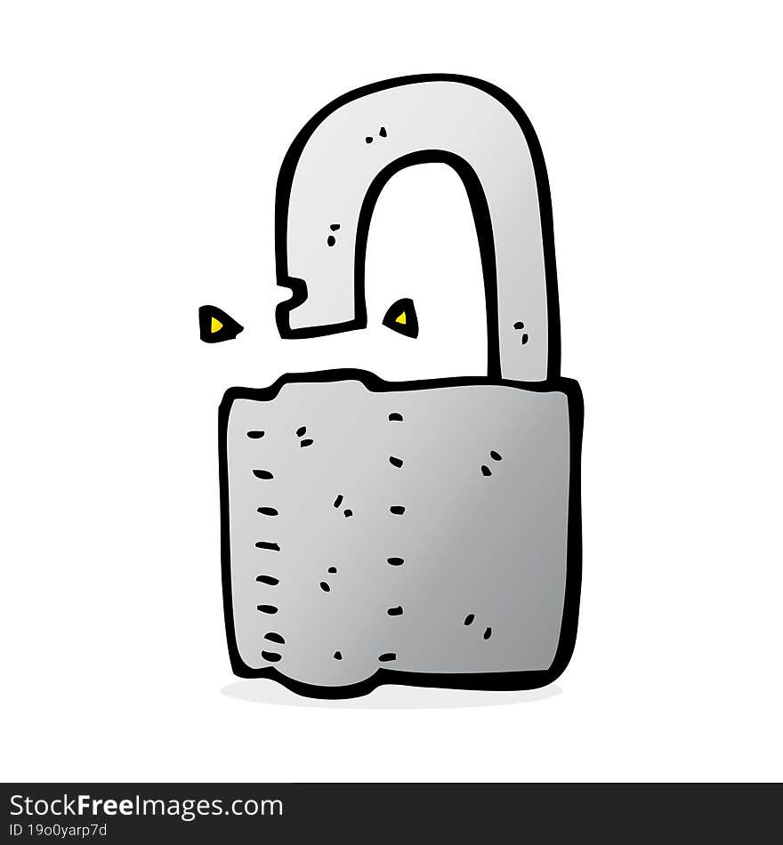 cartoon padlock