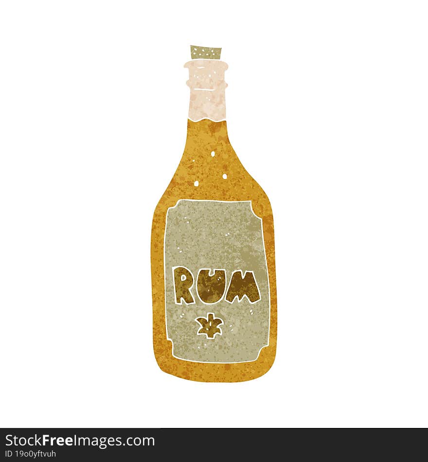 Cartoon Rum Bottle