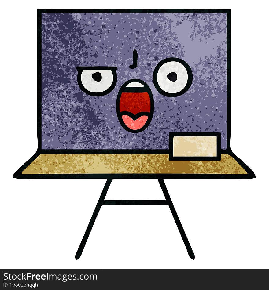 retro grunge texture cartoon chalkboard