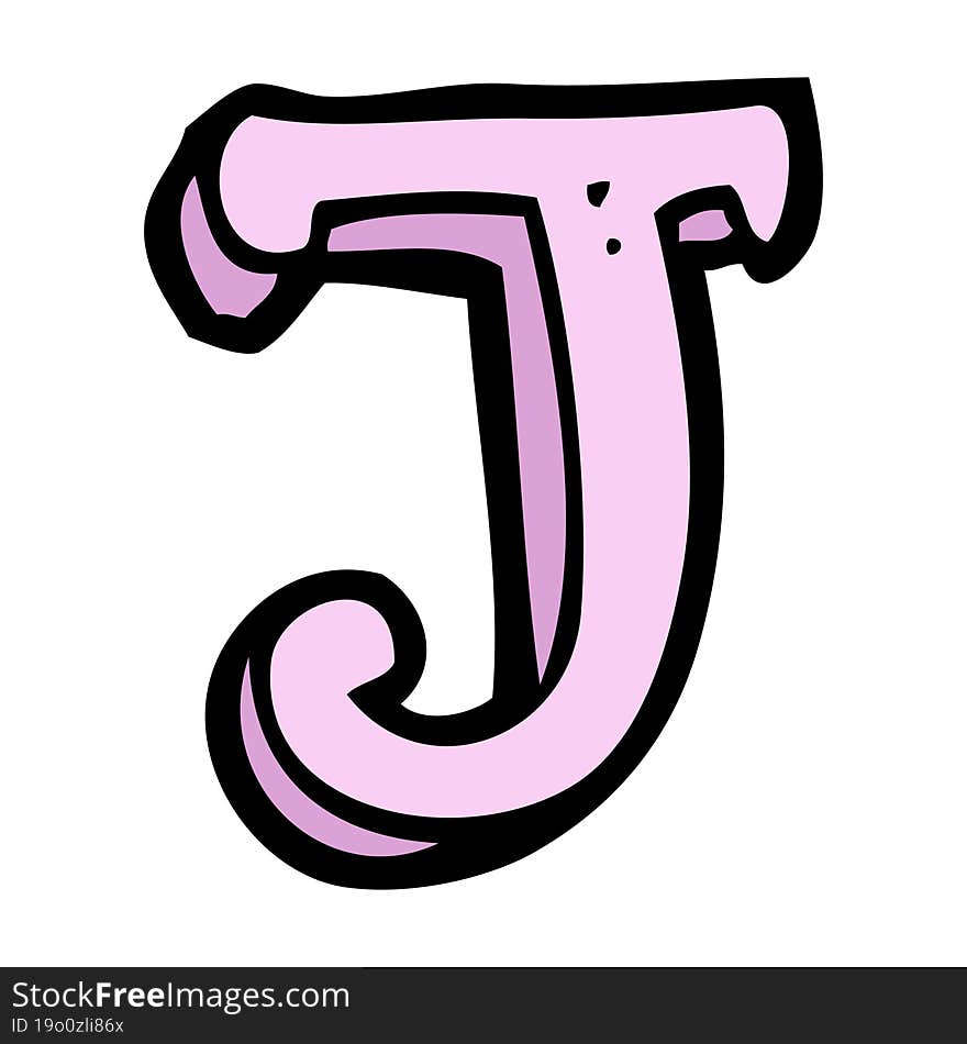 cartoon letter J