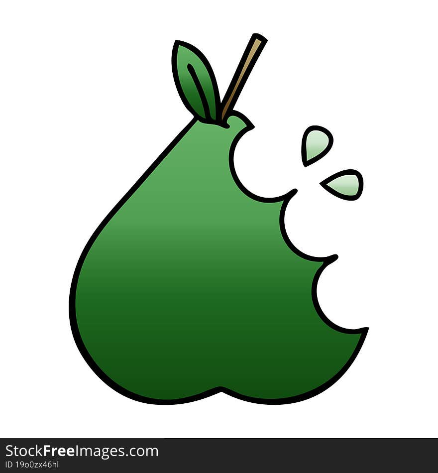 gradient shaded cartoon pear