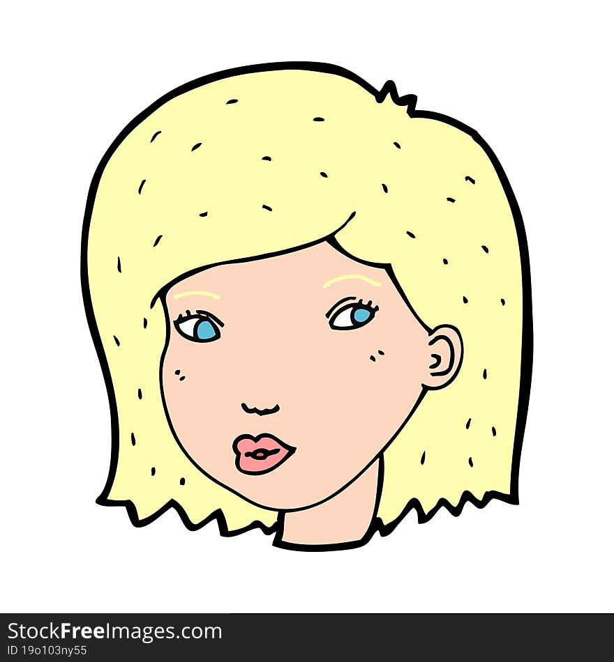 Cartoon Female Face