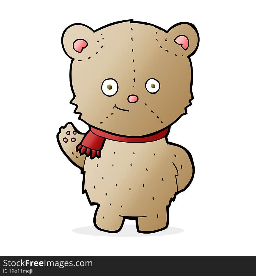 Cartoon Bear Waving