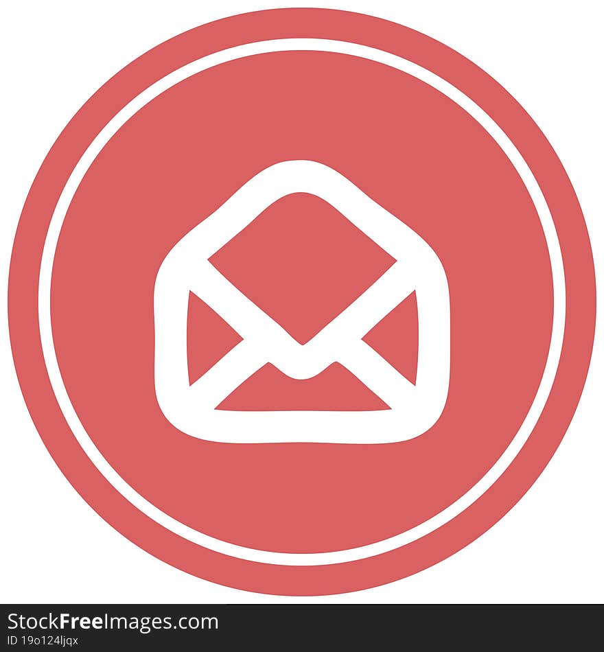 envelope letter circular icon