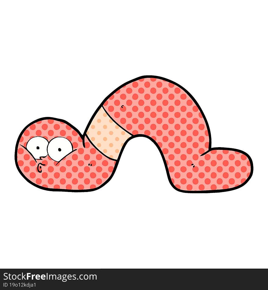 cartoon worm. cartoon worm