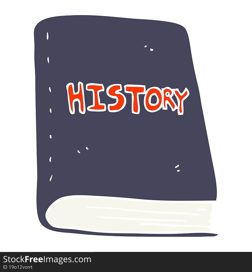 flat color illustration of history book. flat color illustration of history book