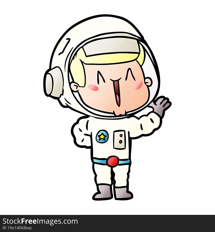 singing cartoon astronaut. singing cartoon astronaut