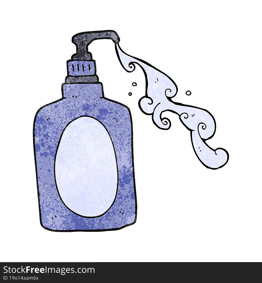 freehand drawn texture cartoon hand soap squirting